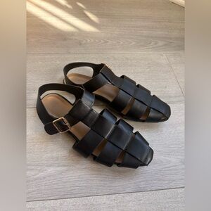 Journee Collection Black Fisherman Sandals